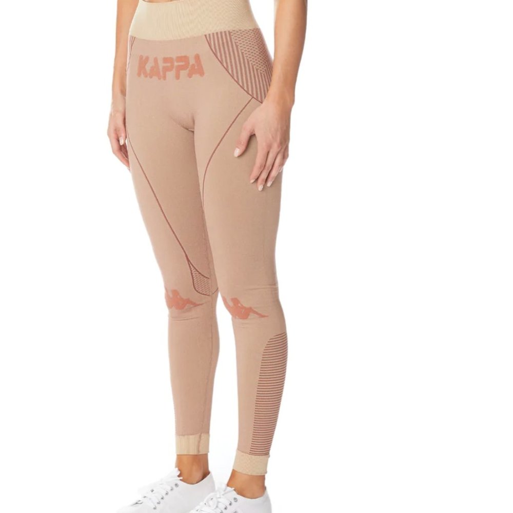 KAPPA AUTHENTIC TRYBUNALSKI KNIT LEGGINGS - BEIGE